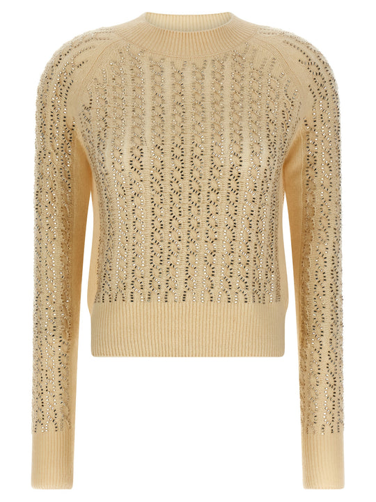 Baguette Studded Sweater Maglioni Beige
