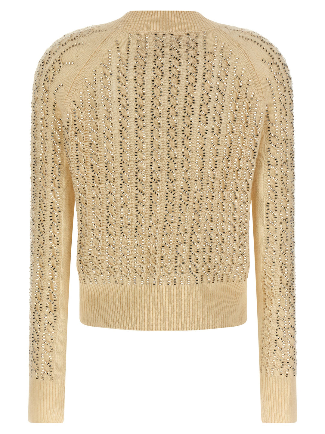 Ermanno Scervino Baguette Studded Sweater Maglioni - Beige | ee50f924339ab3c9f676769d67b807cfaa51423d