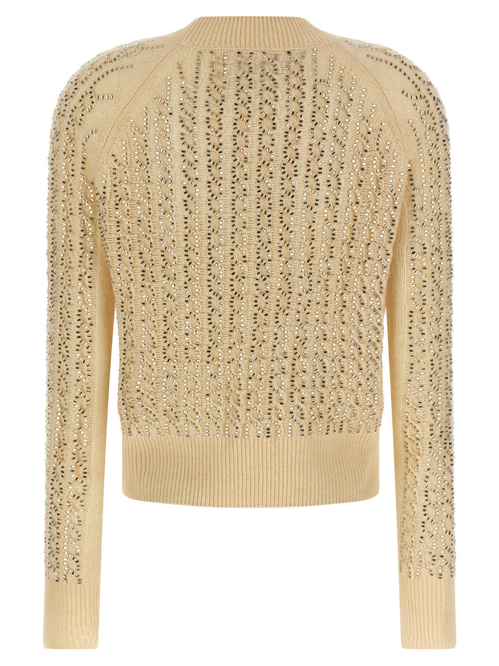 Ermanno Scervino Baguette Studded Sweater Maglioni - Beige | ee50f924339ab3c9f676769d67b807cfaa51423d