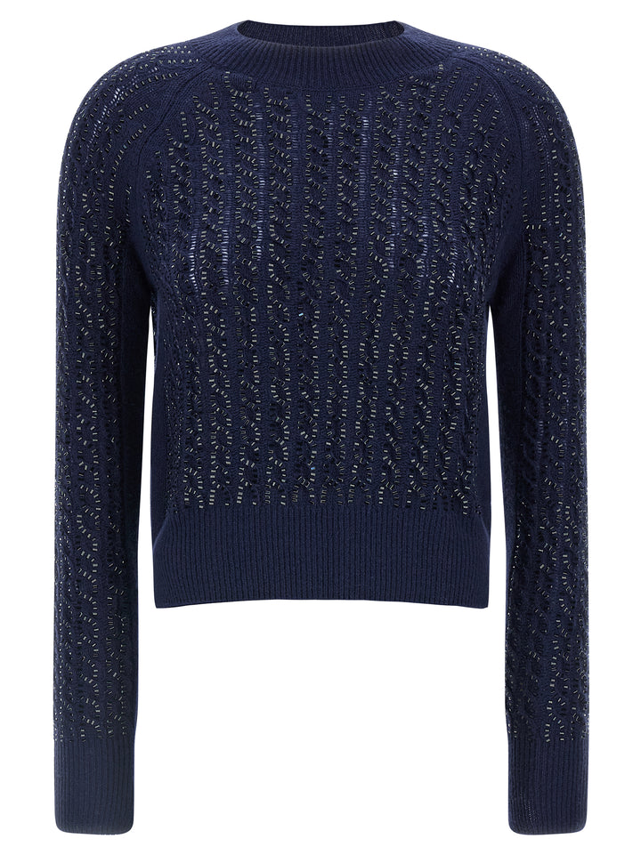 Ermanno Scervino Baguette Studded Sweater Maglioni - Blu | 74dedca26f8d983f5d6d15e5e15c4935c4f4147c
