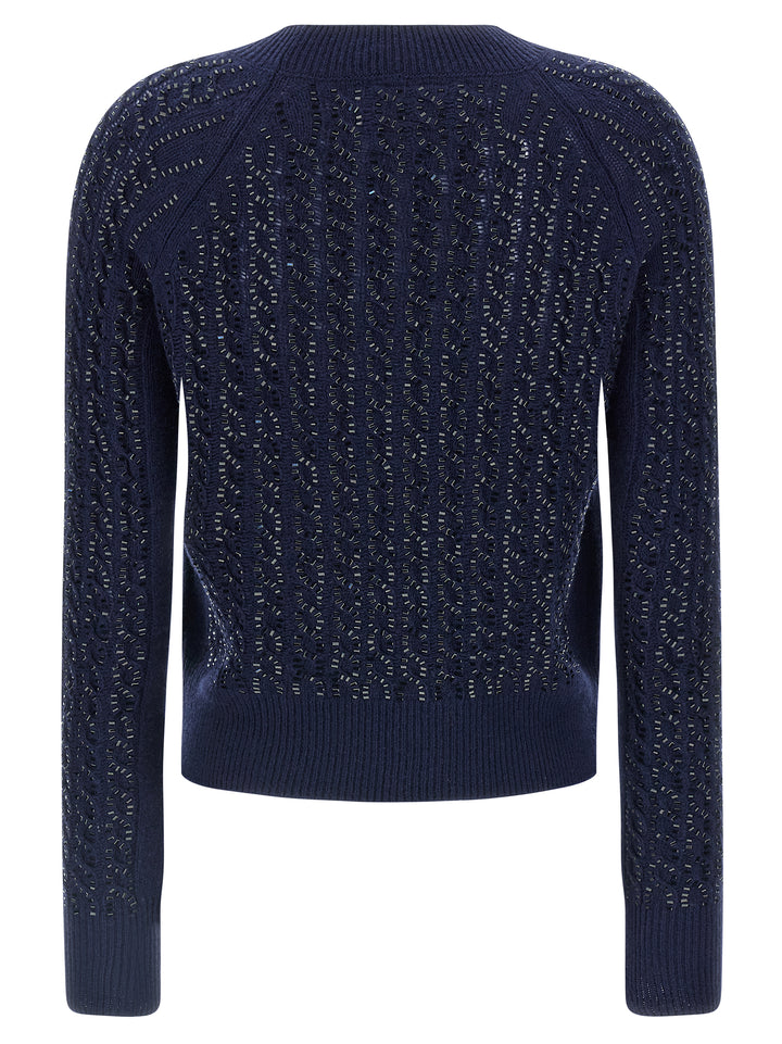 Ermanno Scervino Baguette Studded Sweater Maglioni - Blu | e7d8877f029b245c23a53c542b905ef57ecbeeb3