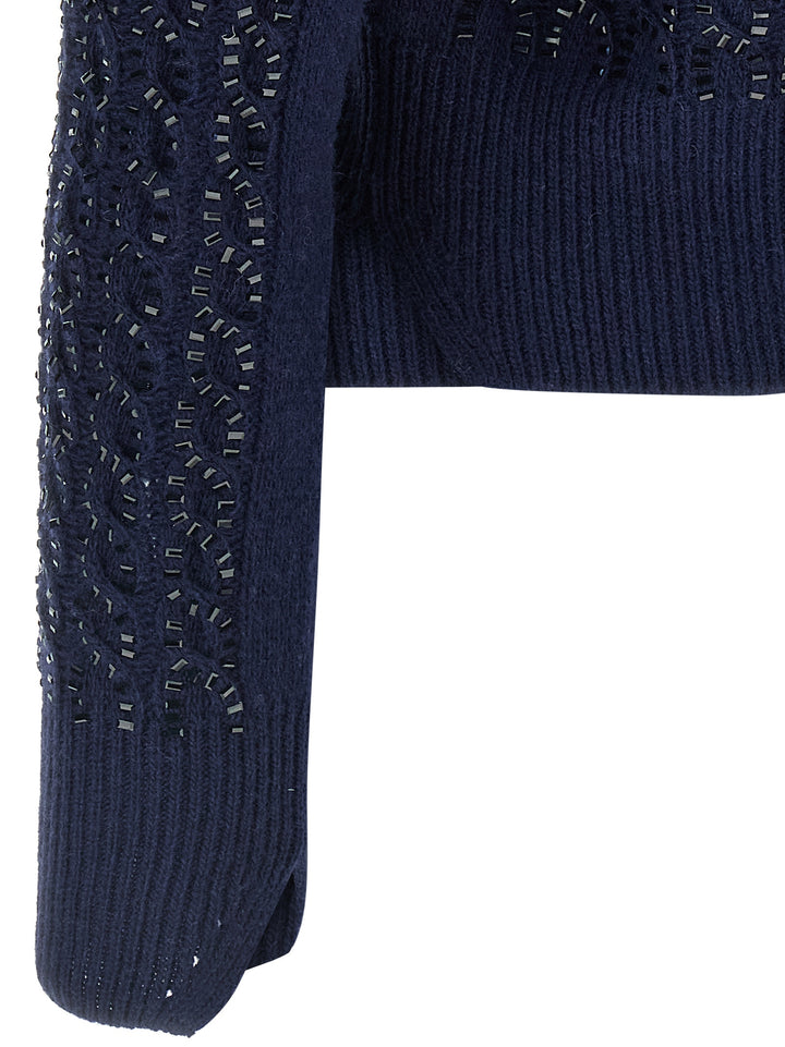 Ermanno Scervino Baguette Studded Sweater Maglioni - Blu | 6d16841943ae416630704b30b2fac2c14b46c5de