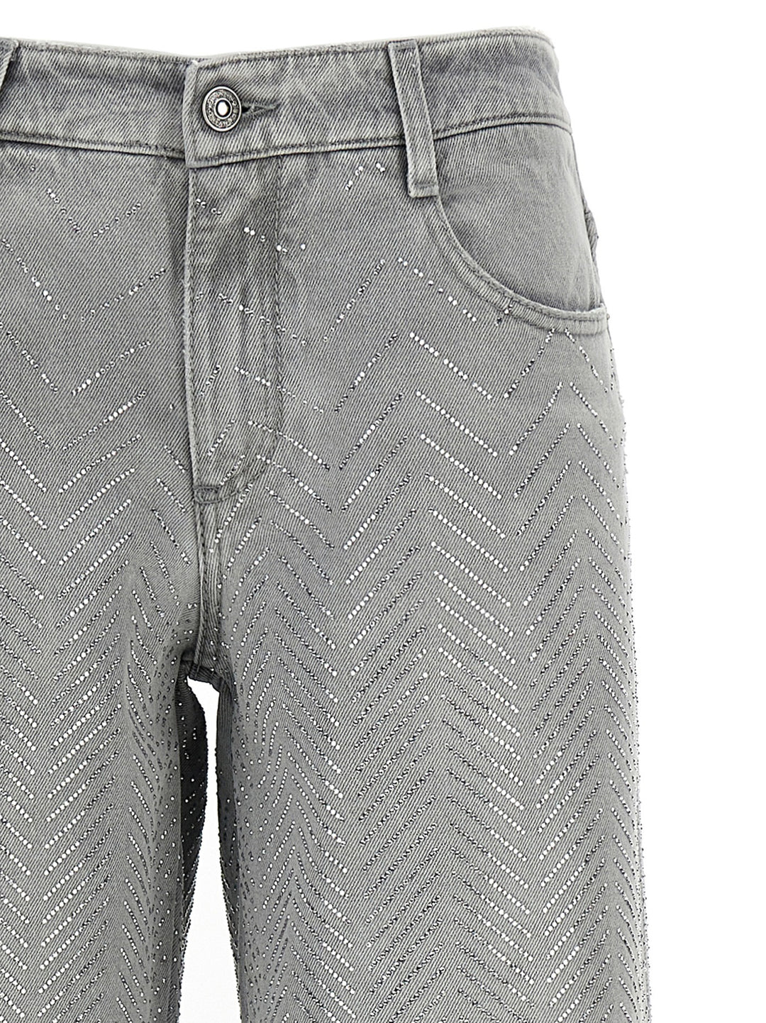 Ermanno Scervino Rhinestone Jeans - Grigio | 90ee3d03946871df837460cc54b036233b9ab785