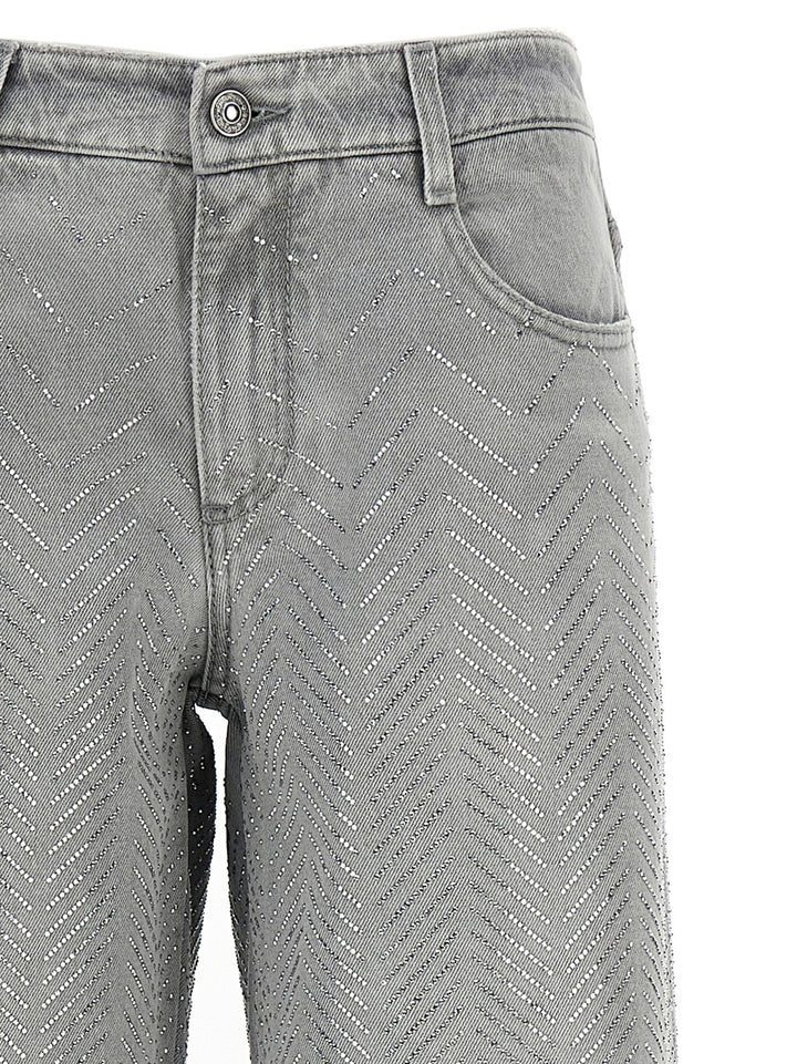 Ermanno Scervino Rhinestone Jeans - Grigio | 90ee3d03946871df837460cc54b036233b9ab785
