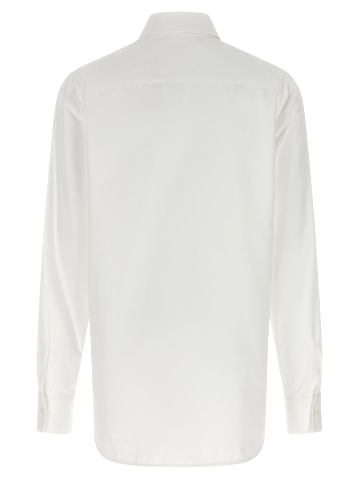 Ermanno Scervino Embroidery Cotton Shirt Camicie - Bianco | f43ff130d5dd91170b43f5989b4c2a6f4cde9824