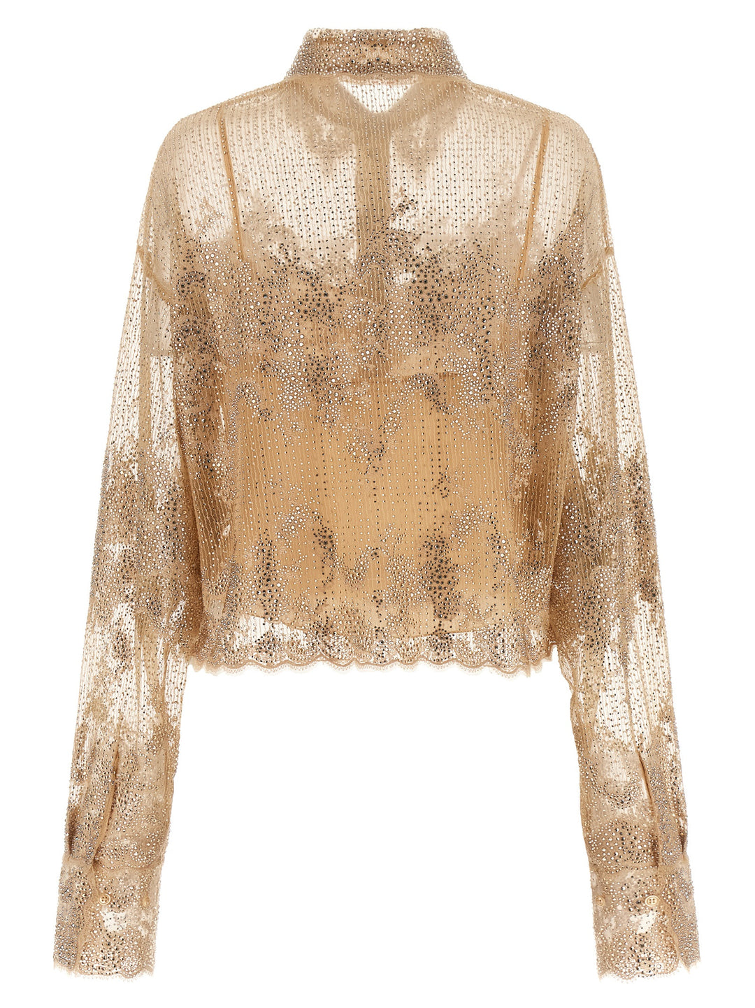 Ermanno Scervino Embroidery Shirt Camicie - Beige | b8e9ec41fe2b70c83aa3284924012417f3cf4f73