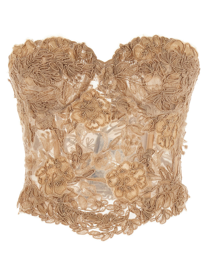 Ermanno Scervino Lace Bustier Top Top - Beige | 9a311631e88c09984e0abdb81ca70981321c87bc