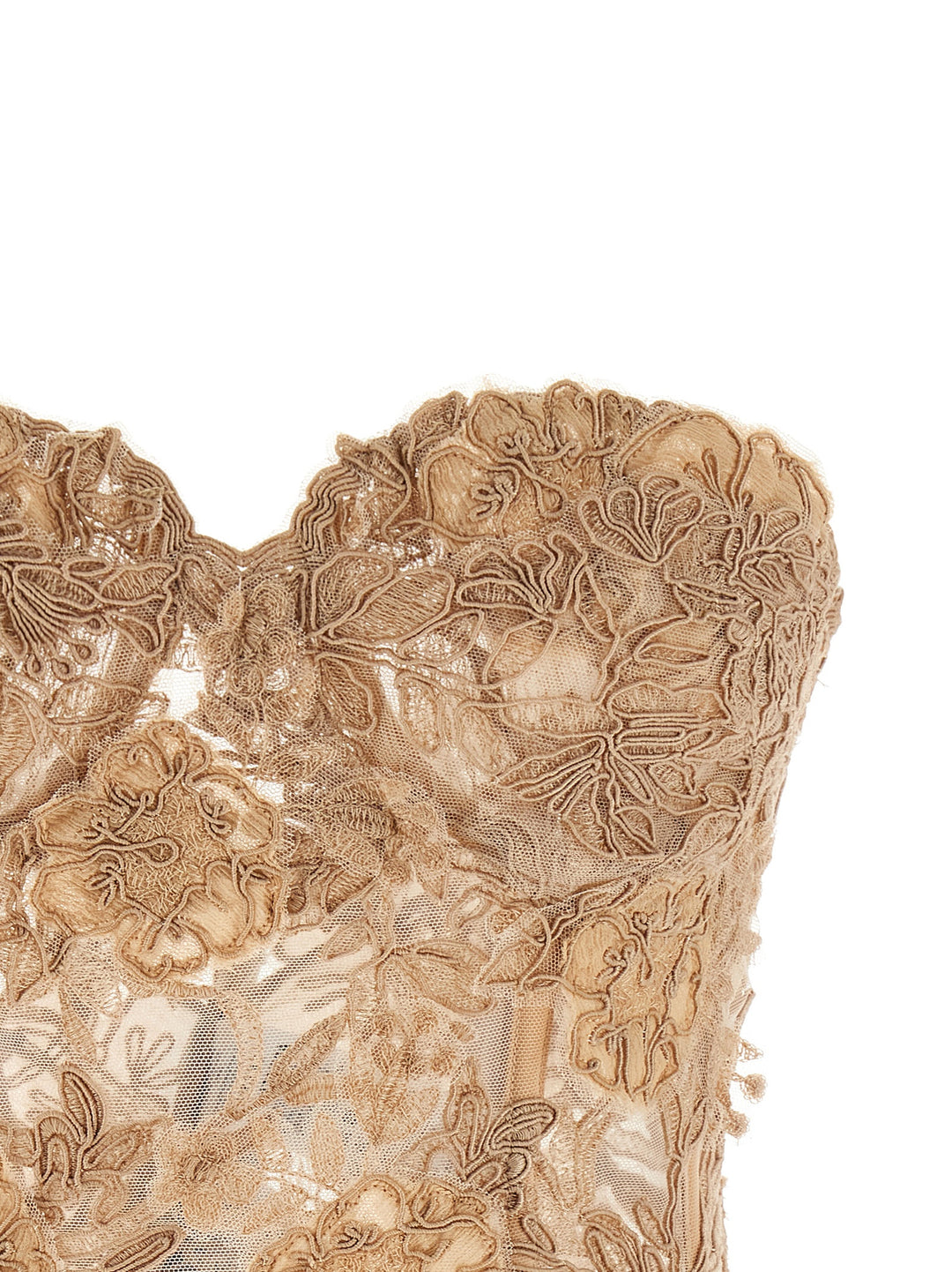 Ermanno Scervino Lace Bustier Top Top - Beige | 04832fbae57c9f88ed91861cd98e0b0d74845224