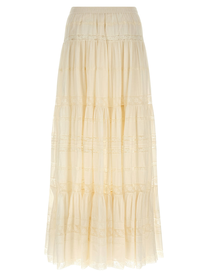 Ermanno Scervino Lace Insert Skirt Gonne - Bianco | f19a9c2020a12061d5cce5dd92ff68c4675da64e