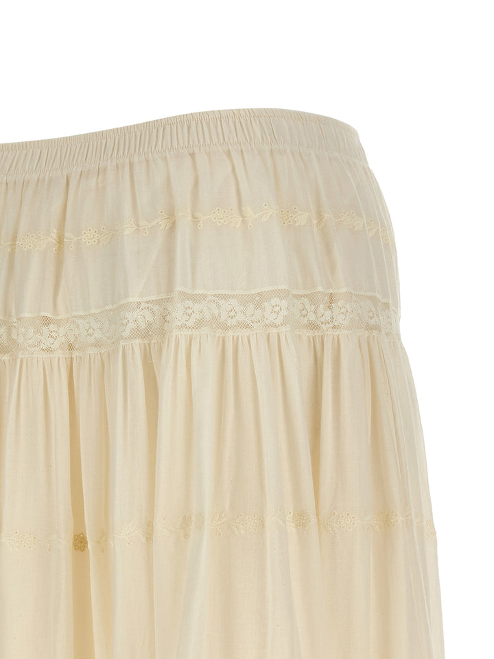 Ermanno Scervino Lace Insert Skirt Gonne - Bianco | f3ddf33ba071cc13ae8c9d977427f488df4a88f6