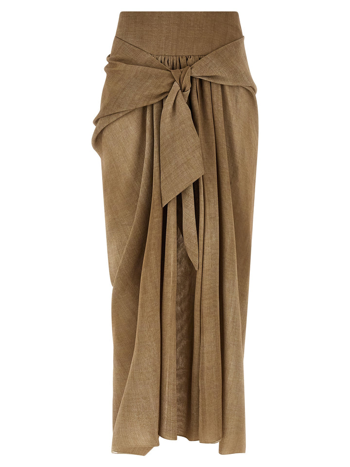 Ermanno Scervino Marocain Skirt Gonne - Beige | 1952b38859a0ebca0d4f0a652d57a75108d23879