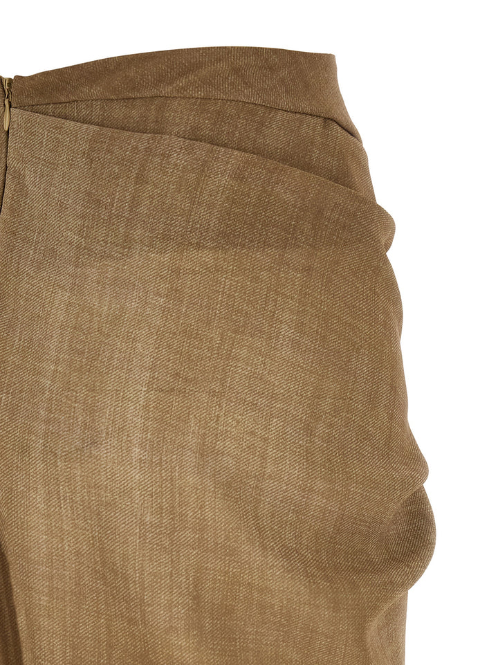 Ermanno Scervino Marocain Skirt Gonne - Beige | 386e0368cc6e2ae80e1acdc3ec9c0c44e89ac692