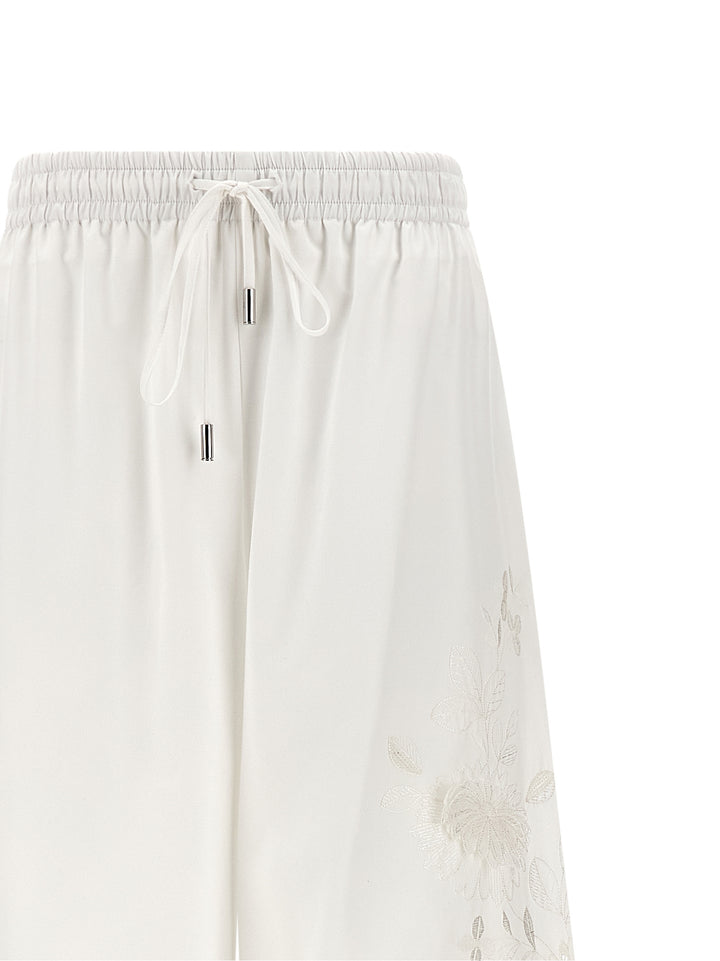 Ermanno Scervino Lace Insert Pantaloni - Bianco | b8b82734eef9888eb45bee4d0a250101a66ca908
