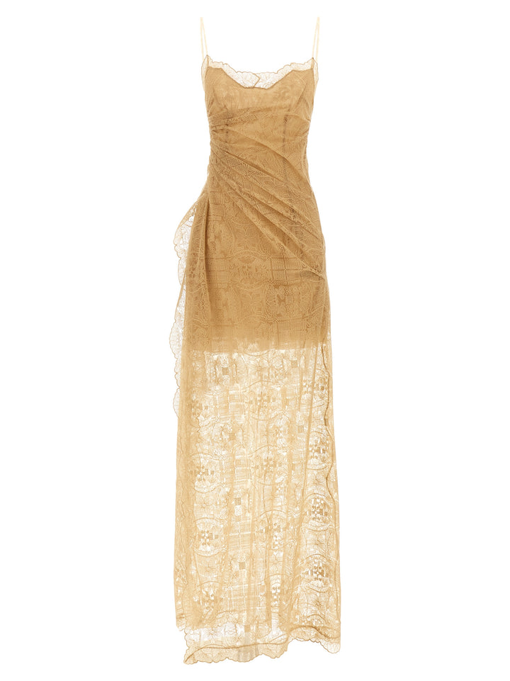 Ermanno Scervino Embroidered Dress Abiti - Beige | 5e8f0bd2e57eb14624a8ecc920d2280d0e584188