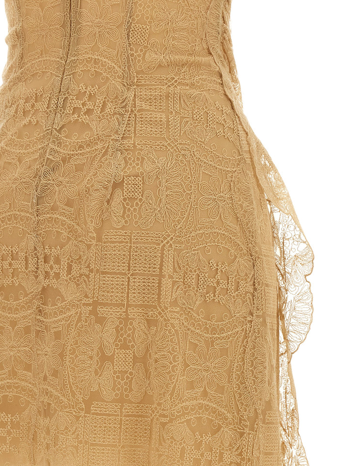 Ermanno Scervino Embroidered Dress Abiti - Beige | 8912ad0828df1b117a1f816f790d3bb7c1855d0a