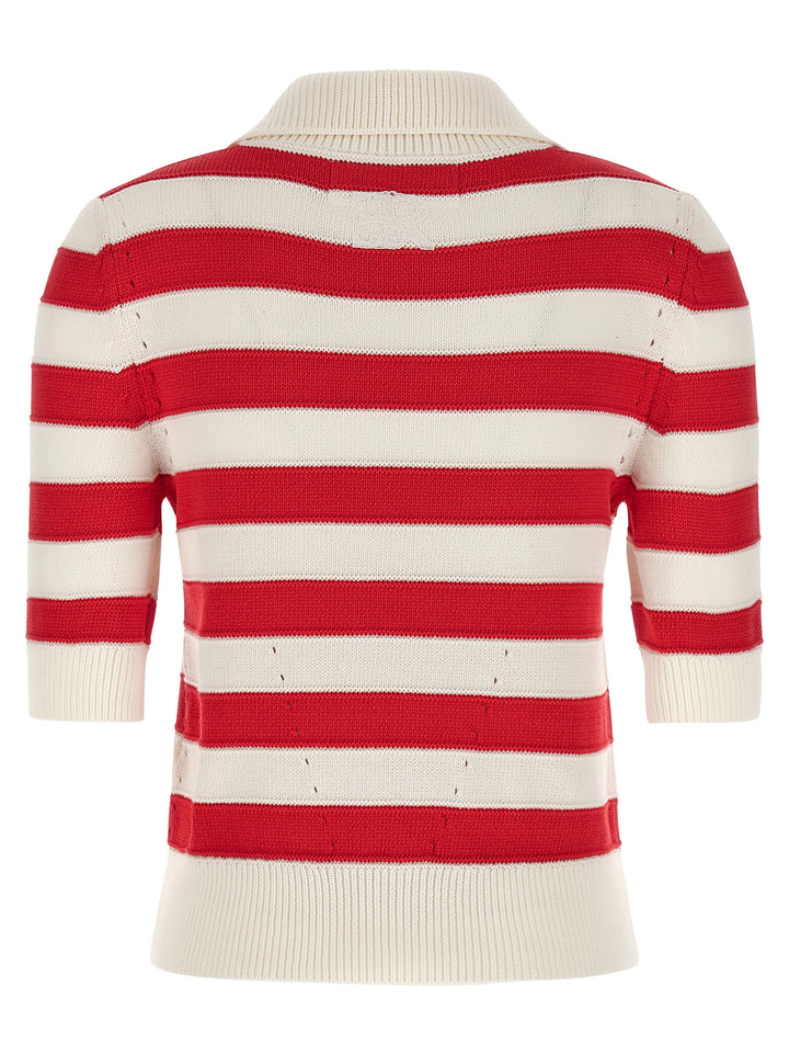 Ermanno Scervino Crochet  Shirt Polo - Rosso | 29f8b163156c35193d416efd6ab7bf61ca4144f2