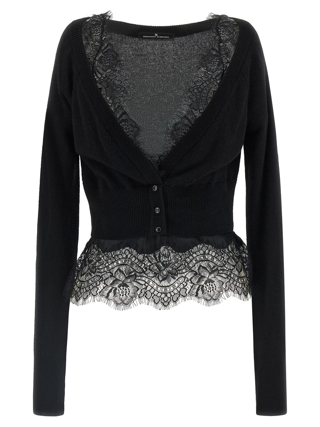 Ermanno Scervino Lace Cardigan Maglioni - Nero | 27c4222e640cb5d2d5857b22ab4388a717929a51