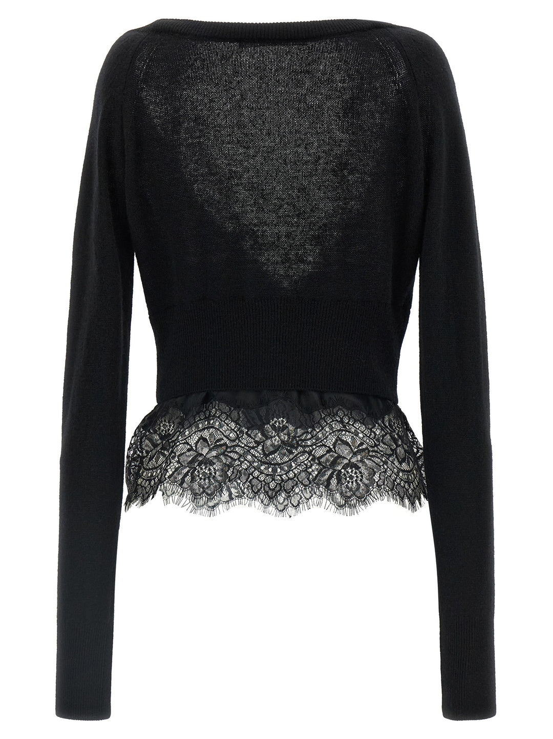 Ermanno Scervino Lace Cardigan Maglioni - Nero | 97de07baa6d1ef7d35c2cc8c3d5e936478203954