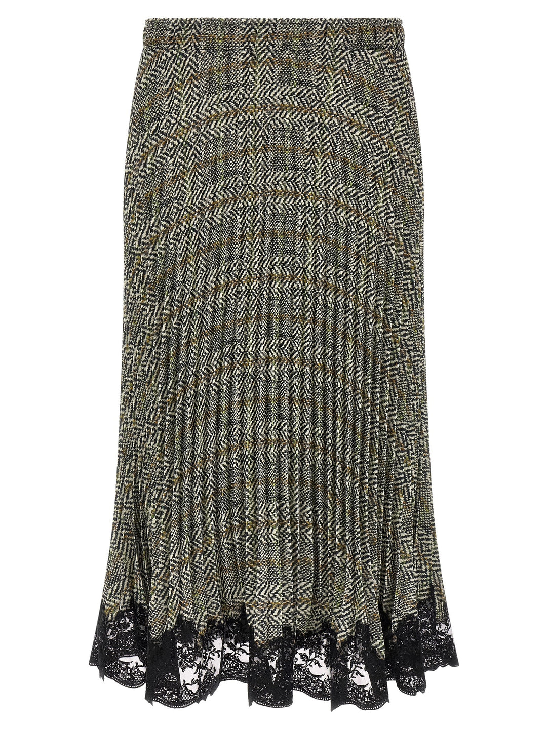 Ermanno Scervino Pleated Skirt With Lace Gonne - Multicolor | 9844f776ed6f54b949ecb0218fac43bb5f84c2b2