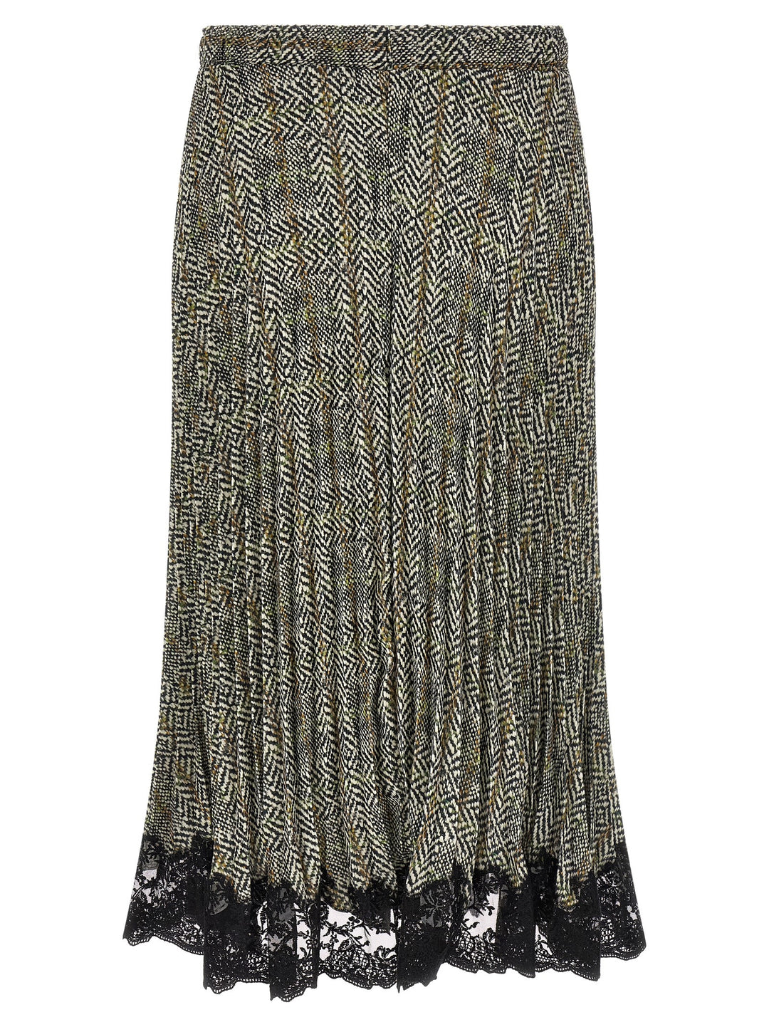 Ermanno Scervino Pleated Skirt With Lace Gonne - Multicolor | baa5a0eebc7d7b3d03aa7b2e2622497e485c9555