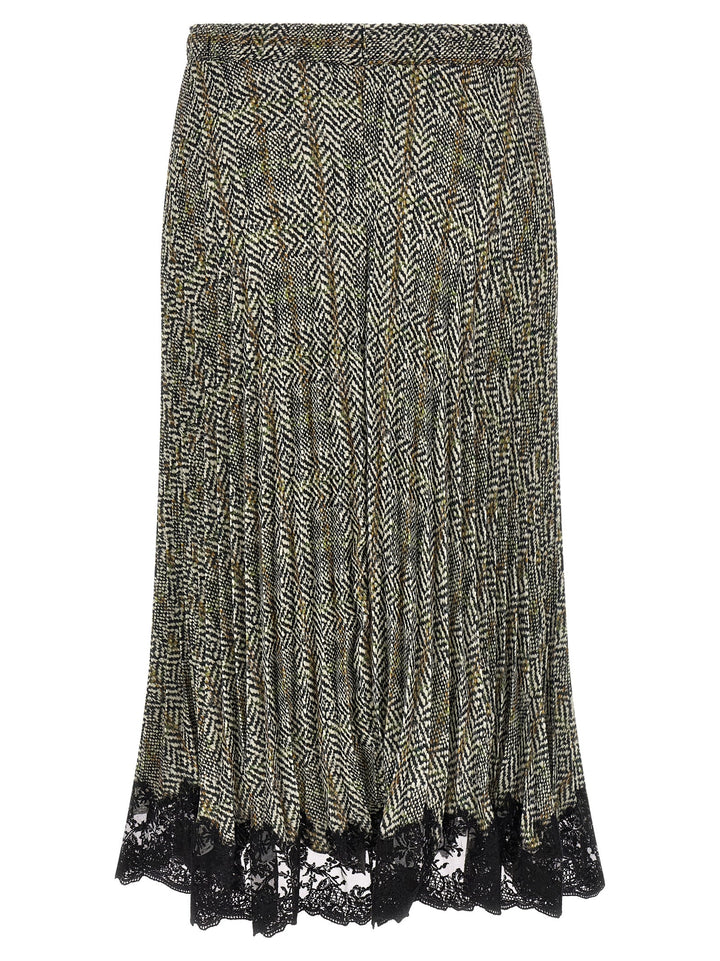 Ermanno Scervino Pleated Skirt With Lace Gonne - Multicolor | baa5a0eebc7d7b3d03aa7b2e2622497e485c9555