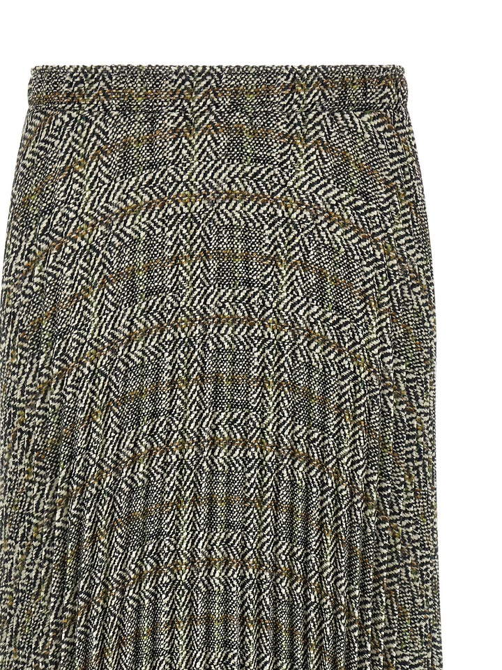 Ermanno Scervino Pleated Skirt With Lace Gonne - Multicolor | 4823bd5f6f5ee4a3a0c08ac028045f60155fc402