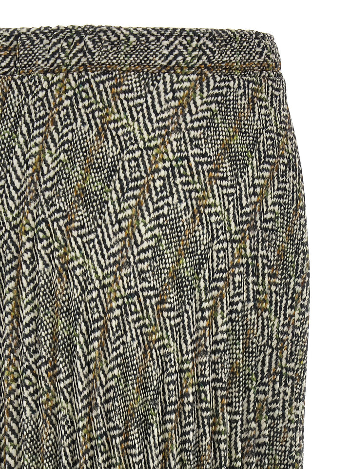 Ermanno Scervino Pleated Skirt With Lace Gonne - Multicolor | 5e4cf8fe7a325c6ebb5902fa86b53bfda9346597