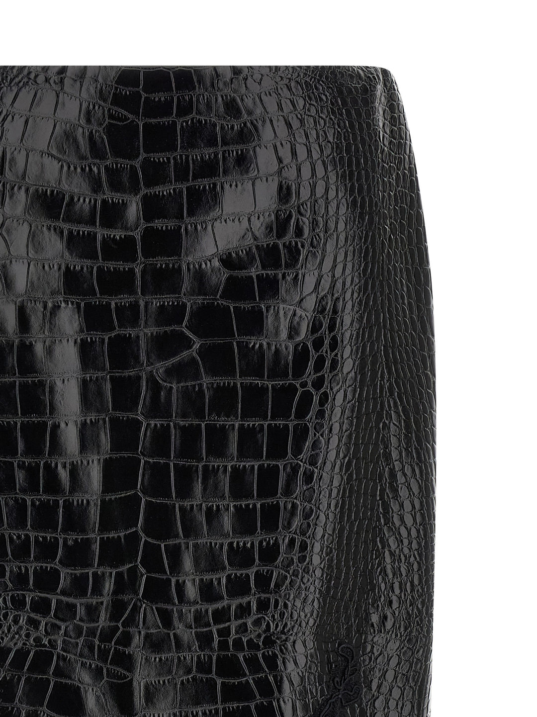 Ermanno Scervino Coconut Print Sheath Skirt With Lace Gonne - Nero | f5d12574c50f2cf23aa7d08e2a7c6197753c2620