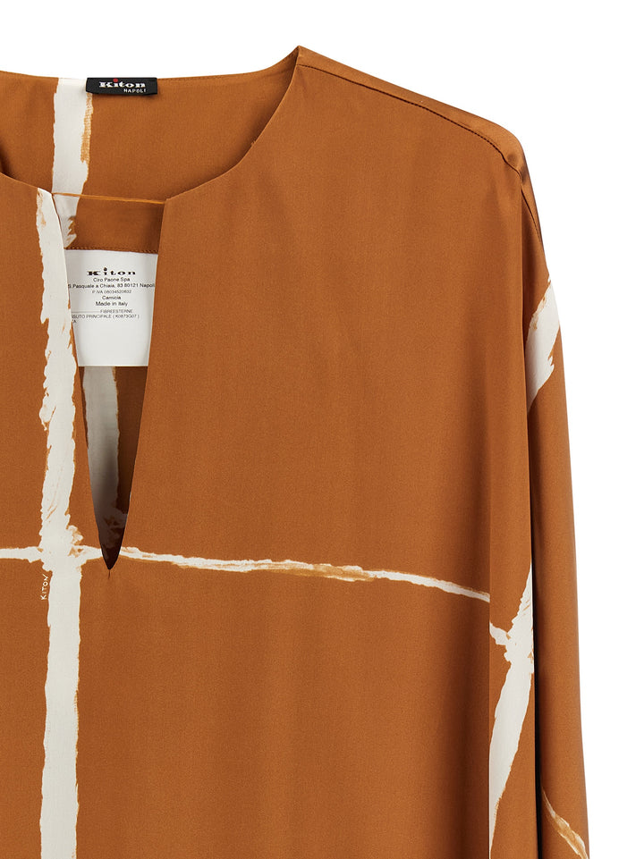 Kiton Caftan Blouse Camicie - Marrone | a243b8bf5ac3edaab1f98f1e156966be2debeaa3