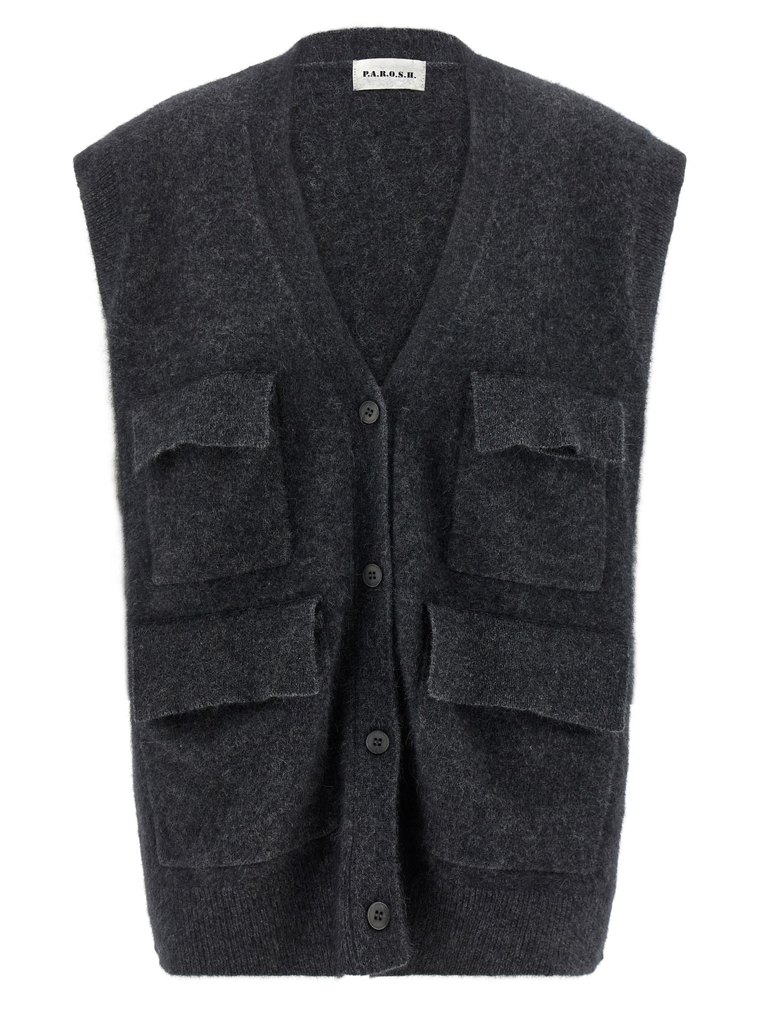 P.A.R.O.S.H. Lacoon Gilet - Grigio | b385527a85241ca68e3cce961f294a6db12a379d