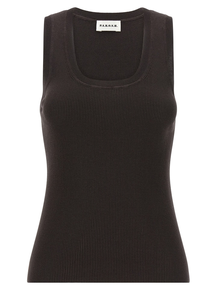 P.A.R.O.S.H. Cipria26 Top - Marrone | 6d1045abb254687bae0df9ecfd7e6264863549ea