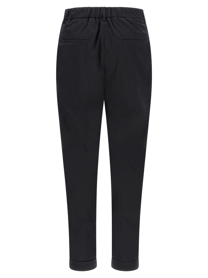 Kiton Poplin Pantaloni - Nero | 7505964e7b76cadd190343323f227a38f827d0ef
