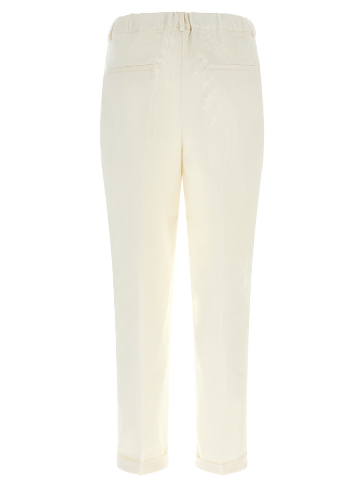 Kiton Corduroy Pantaloni - Bianco | a902bdb5c3b9205d7b0fb0de3397dd5324ffef47
