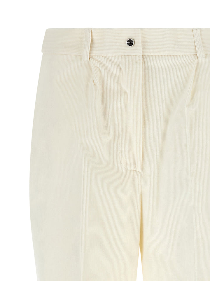 Kiton Corduroy Pantaloni - Bianco | 1b932f1233fa3096a45ee64315cfa0fe8441365f