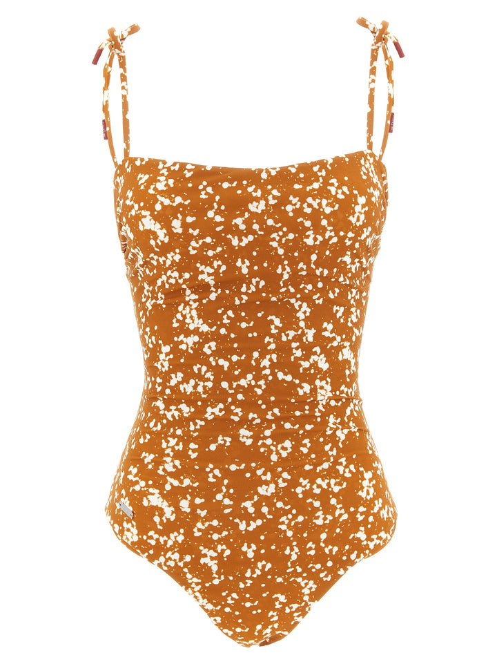 Kiton One-Piece Swimsuit Off The Shoulder Beachwear - Marrone | 53d7f37561498dbeb93ae0ca3e44cabb648c71e3