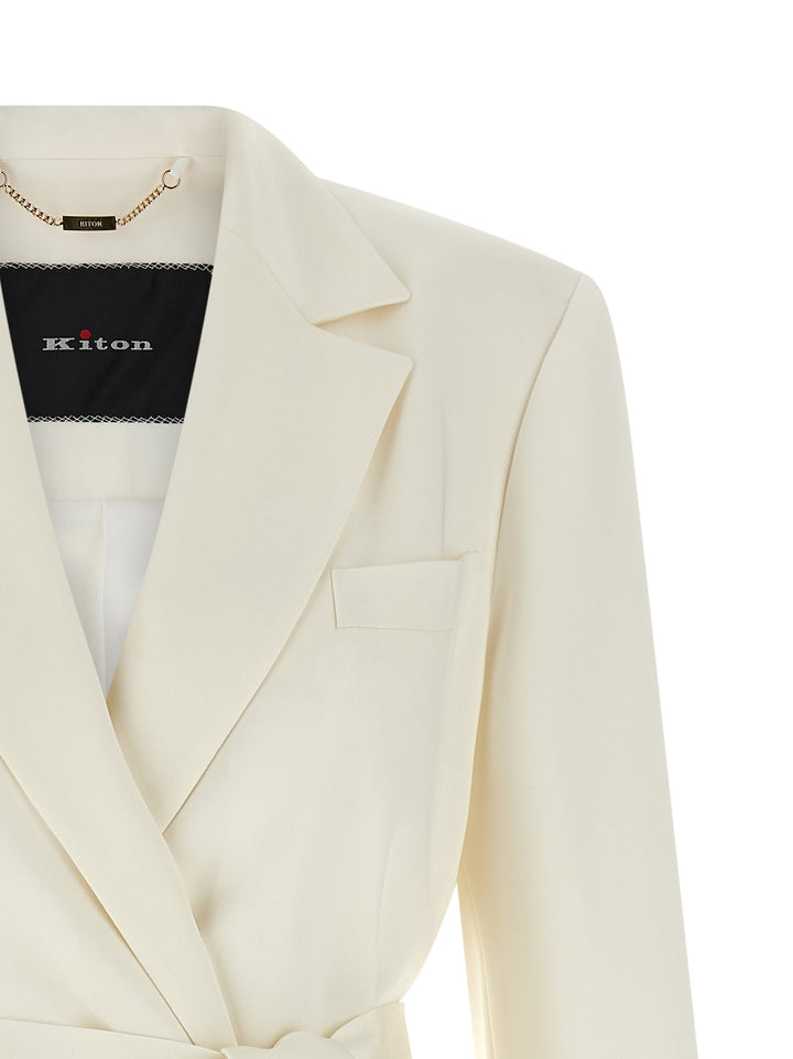 Kiton Silk Blazer BlazerS - Bianco | 04b3e8404d99b5571491f860388b7992ef8744c9