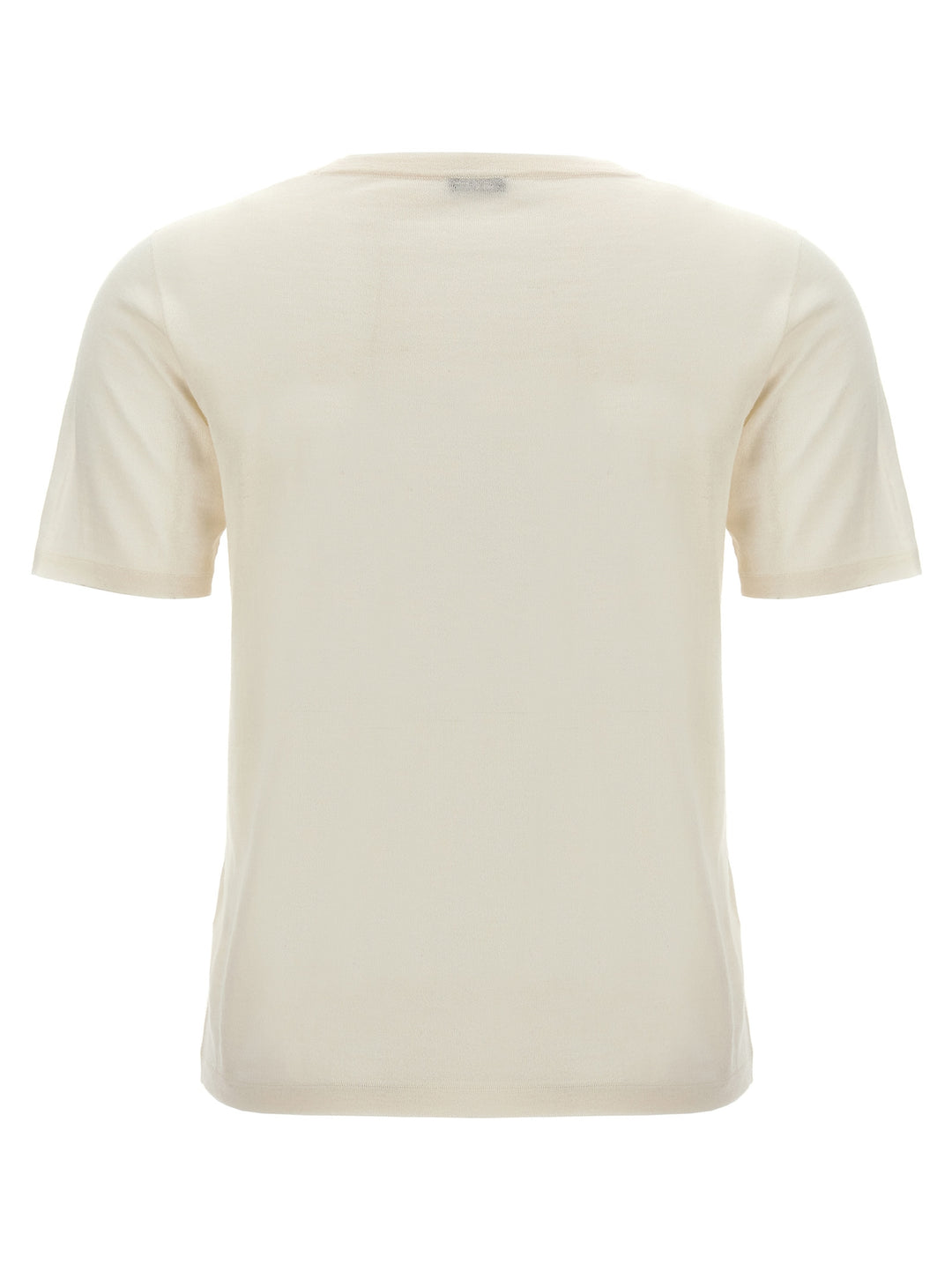 Silk Cashmere T Shirt Bianco