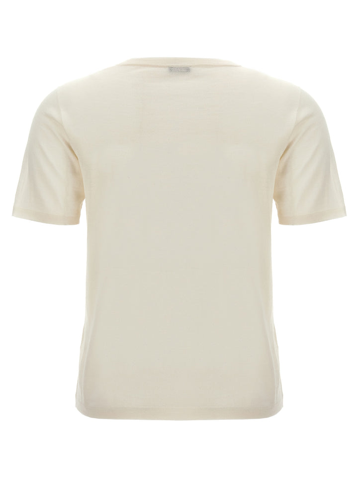 Kiton Silk Cashmere T shirt - Bianco | 5229397758a8c3a5dfd03e572092c8491f6c9f1c
