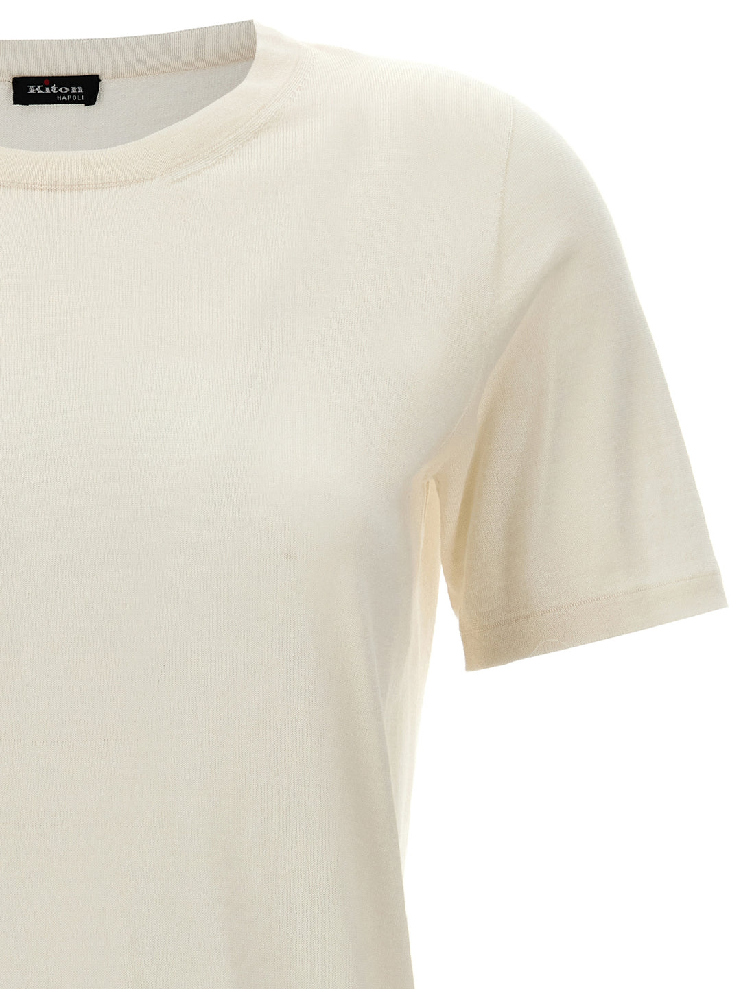 Kiton Silk Cashmere T shirt - Bianco | bfda6579816e37844b601621f4ec58e477b8815b