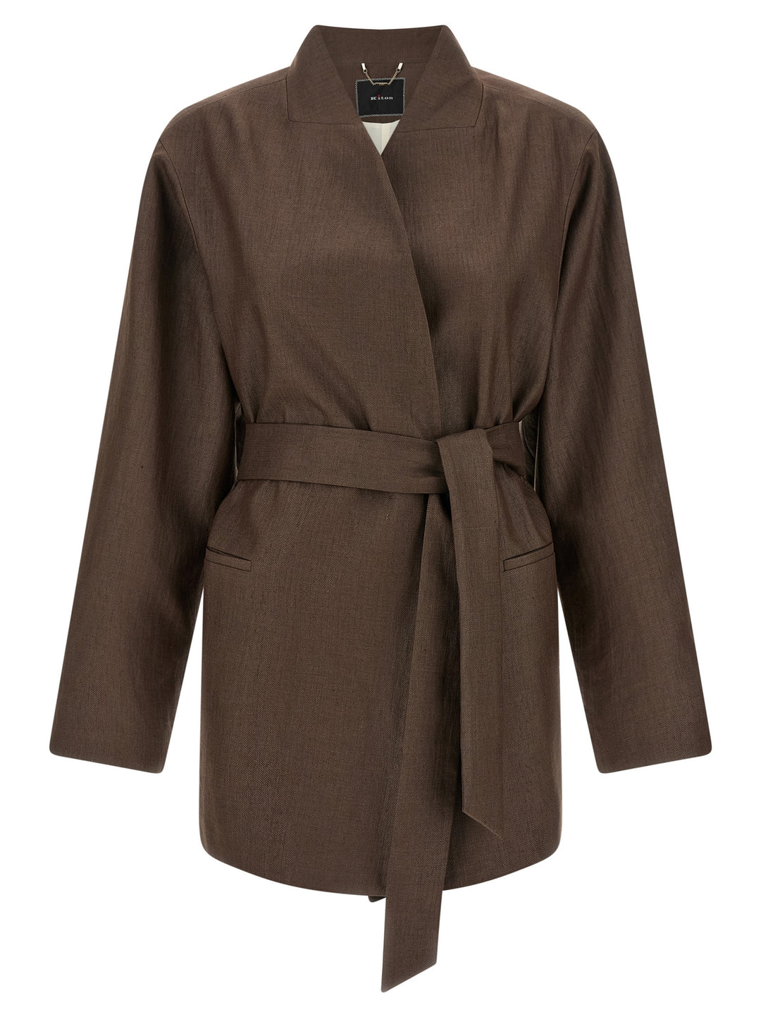 Kiton Linen Blend Blazer BlazerS - Marrone | dc431e2c614a71876d3890ac7d21cd81c356b5f6