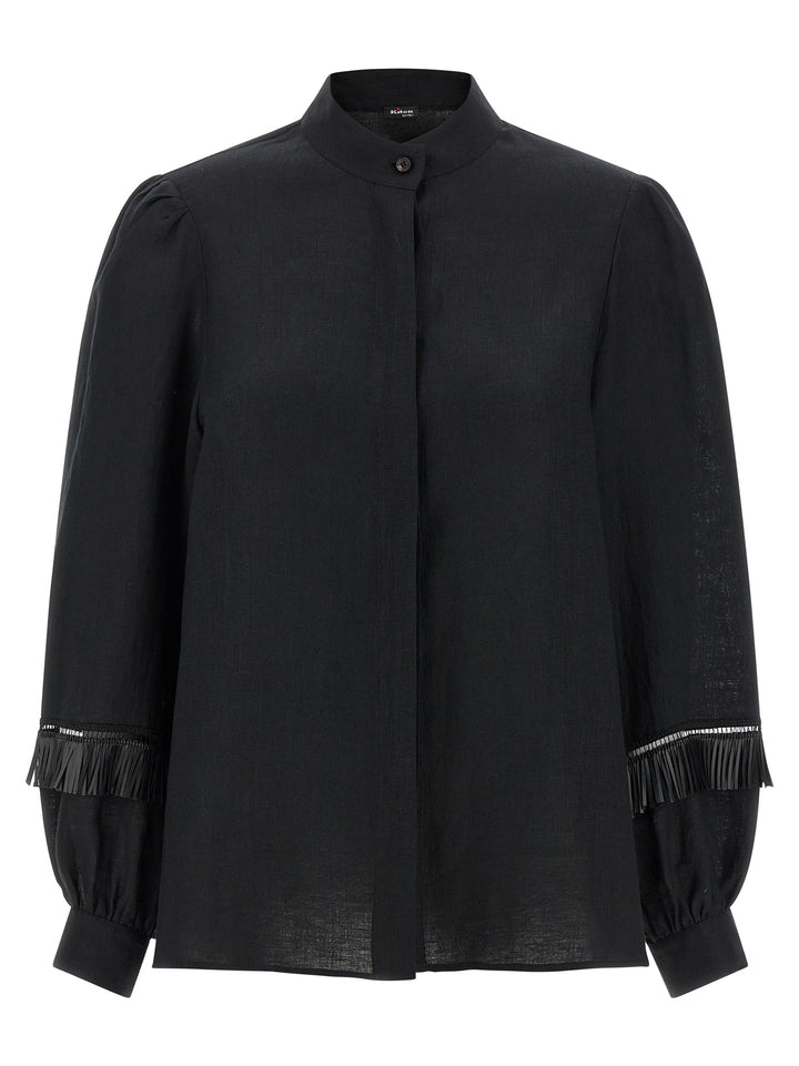 Kiton Fringed Shirt Camicie - Nero | c93d74dd607ab664fe924c02be757758f1bb7715
