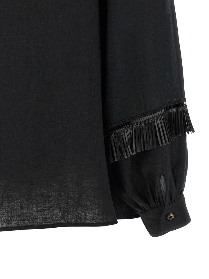 Kiton Fringed Shirt Camicie - Nero | 06c3eb09dcd3dd268a2a52c302c35745e2f3f18c