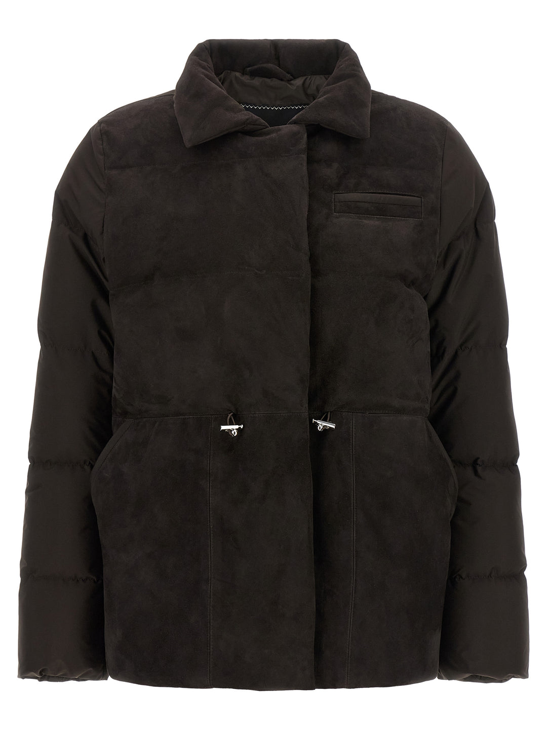 Kiton Drawstring Down Jacket Puffer Jackets - Marrone | 02b61521a59fdef044c3d0befb22664d3a1481a8