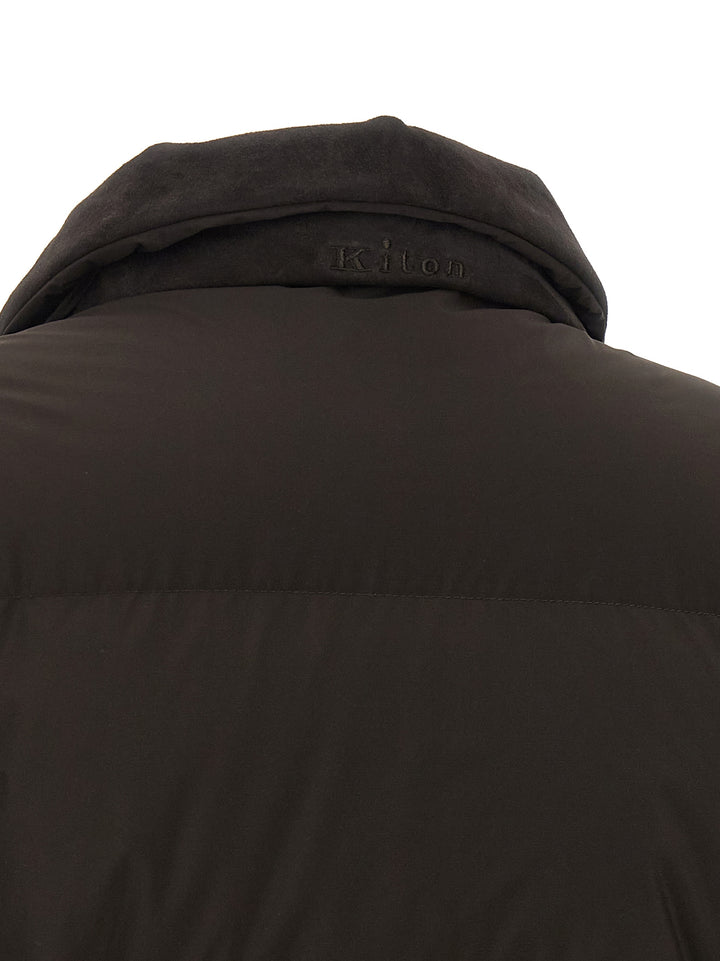 Kiton Drawstring Down Jacket Puffer Jackets - Marrone | 48af85dbca539e3eab10ad66bfca3d511ce4ba57