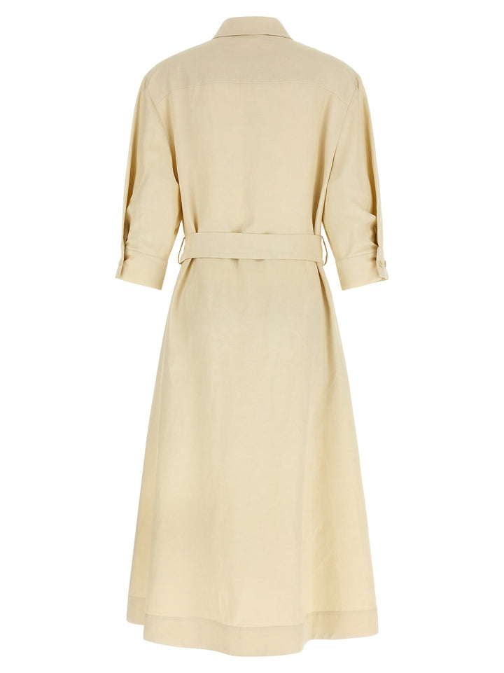 P.A.R.O.S.H. Chemisier Dress Abiti - Beige | b990183340a247f506a43c44651e4093e2497d9d