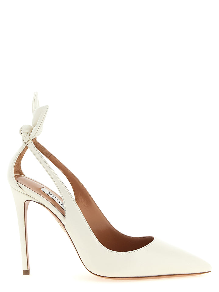 Aquazzura Bow Tie Decollete - Bianco | f3e1e15a327af486bd9c54a3b1ada5c1d85f0ced
