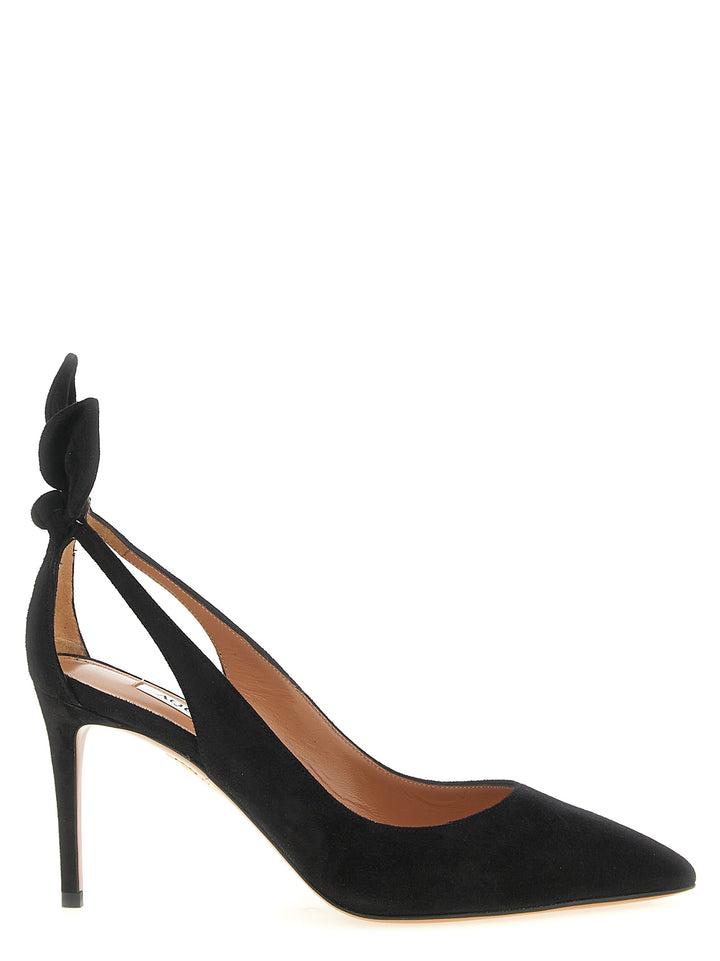 Aquazzura Bow Tie Decollete - Nero | 9b992ae42512459d0bece915696e97b6a10d8f4c