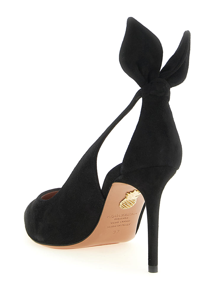 Aquazzura Bow Tie Decollete - Nero | 309eef1c449b8f768d44a4435300b3f9b51ddcd1