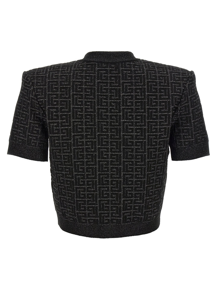 Balmain Monogram Maglioni - Nero | 53472f87e67d93c428885862683550656e30395f