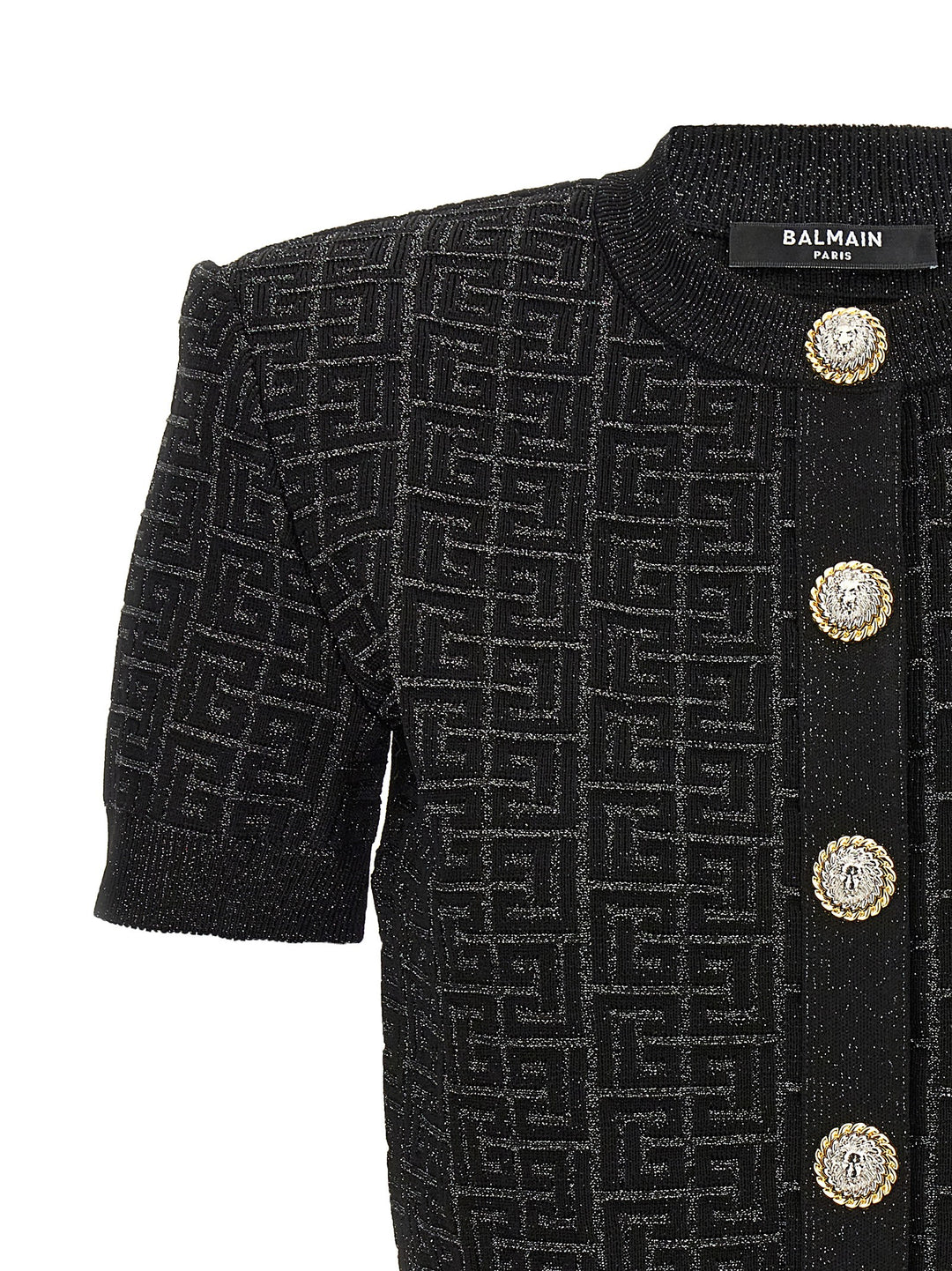 Balmain Monogram Maglioni - Nero | 62e1587c142aedd9aae24e5284542c3a2aca1fe8